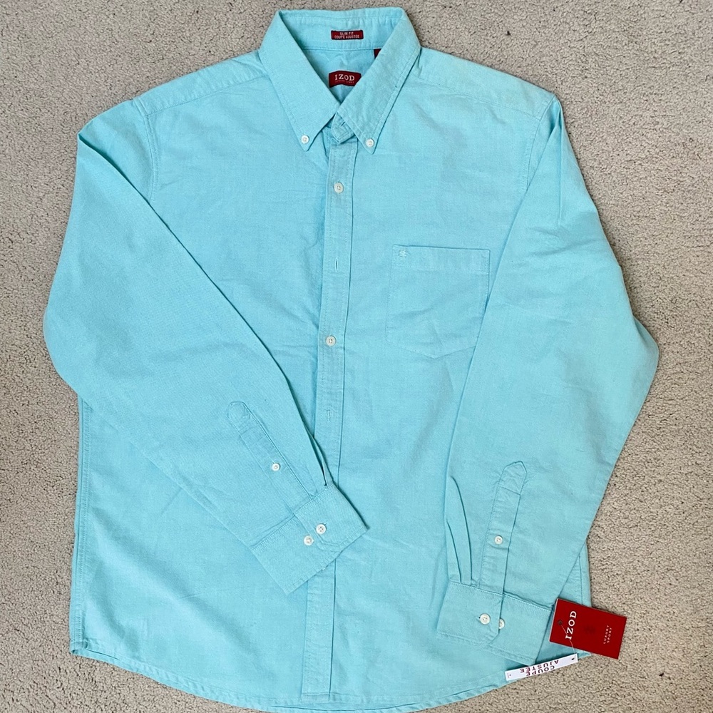 Izod men luxury sport shirt, size L